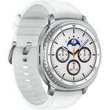 SAMSUNG Galaxy Watch8 Classic, Smartwatch weiß, 46mm, Bluetooth, Hybrid-Armband