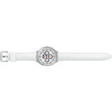 SAMSUNG Galaxy Watch8 Classic, Smartwatch weiß, 46mm, Bluetooth, Hybrid-Armband