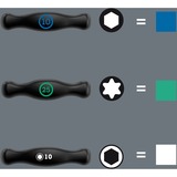 Wera 467/7 TORX HF Set 2 Quergriff-Schraubendreher + Rack, 7-teilig schwarz/grün, mit Haltefunktion