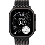 Apple Watch Ultra 3, Smartwatch schwarz, 49 mm, Milanaise Armband schwarz M, Titangehäuse, Cellular