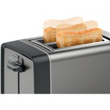 Bosch Kompakt-Toaster DesignLine TAT5P425DE grau/schwarz, 970 Watt, für 2 Scheiben Toast