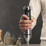 Cecotec Stabmixer Power TitanBlack 1500 XL, mit Zubehörset edelstahl/schwarz, 1.500 Watt, mit Zerkleinerer, Spiralschneider, Kartoffelstampfer, Schneebesen