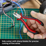 EINHELL Elektronikzangen-Set, 4-teilig schwarz/rot, 115 / 120 / 130 mm