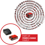 EINHELL Professional Akku-Laubbläser GP-LB 18/200 LI, 18Volt rot/schwarz, 1x Li-Ion-Akku 4,0 Ah Plus, mit Dachrinnen-Reinigungsset