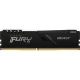 Kingston FURY DIMM 8 GB DDR4-3600, Arbeitsspeicher schwarz, KF436C17BB/8, Beast, INTEL XMP
