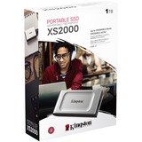 Kingston XS2000 Portable SSD 1 TB, Externe SSD silber/schwarz, USB-C 3.2 Gen 2x2 (20 Gbit/s)