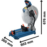 Bosch Akku-Metalltrennsäge GCD 18V-355 Professional solo, 18Volt, Kapp- und Gehrungssäge blau, ohne Akku und Ladegerät