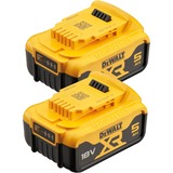 DEWALT XR Akku-Starterkit DCB184P2, 18Volt 5Ah gelb/schwarz, 2 Stück