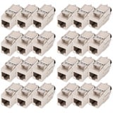 Digitus Keystone-Modul Cat. 8.1, geschirmt, 24 Stück silber, werkzeugfreier Montageanschluss