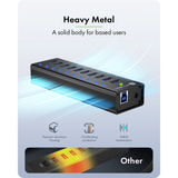 ICY BOX IB-AC6110a, USB-Hub schwarz