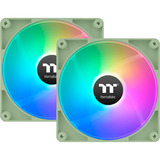 Thermaltake CT120 ARGB Sync PC Cooling Fan Matcha Green, Gehäuselüfter hellgrün, 2er Pack, ohne Controller, 120 mm
