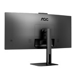 AOC CU34V5CW/BK, LED-Monitor 86.4 cm (34 Zoll), schwarz, WQHD, VA, HDMI, DisplayPort, FreeSync, Webcam, 100Hz Panel