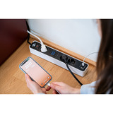 Brennenstuhl Ecolor Steckdosenleiste 3-fach, 2x USB, mit 3 Countdown Timern weiß/schwarz, 1,5 Meter Kabel, USB-A, USB-C, mit Sicherheitsschalter