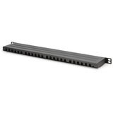Digitus CAT 6A, Klasse E High Density Patchpanel, 24 Port schwarz, 0,5 HE, geschirmt, 19" Rack Mount