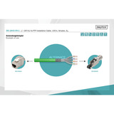 Digitus Professional Cat.8.2 S/FTP Verlegekabel simplex, Dca grün, 100 Meter Rolle