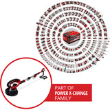 EINHELL Professional Akku-Trockenbauschleifer TP-DW 18/225 Li - Solo, 18Volt rot/schwarz, ohne Akku und Ladegerät