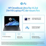 HP OmniBook Ultra Flip 14-fh0079ng, Notebook grau, Intel® Core™ Ultra 7 258V, Intel® Arc™ Graphics, 32 GB LPDDR5X, 2 TB (2 TB SSD), Windows 11 Home 64-Bit