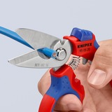 KNIPEX Gewinkelte Elektrikerschere 95 05 20 SB rot/blau