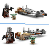 LEGO 75436 Star Wars Der Mandalorianer und Grogu auf ihrem Speeder Bike, Konstruktionsspielzeug 
