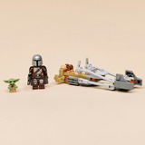 LEGO 75436 Star Wars Der Mandalorianer und Grogu auf ihrem Speeder Bike, Konstruktionsspielzeug 