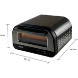 Unold Pizzaofen Luigi edelstahl/schwarz, 1.700 Watt, für Pizzen bis ca. Ø 30cm