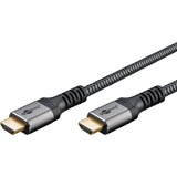 goobay Plus High-Speed-HDMI-Kabel mit Ethernet, 4K @ 60Hz grau, 10 Meter