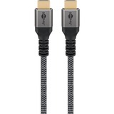 goobay Plus High-Speed-HDMI-Kabel mit Ethernet, 4K @ 60Hz grau, 10 Meter