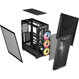 Corsair 3200D RS ARGB Smoke, Tower-Gehäuse dunkelgrau, Tempered Glass 