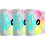 Corsair iCUE LINK QX120 RGB 120-mm-PWM-Lüfter, Gehäuselüfter weiß, Starter-Kit, 120 mm
