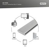 Digitus Feinmechaniker Schraubendreher Set, Bit-Satz grau, 57-teilig
