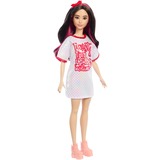 Mattel Barbie Fashionistas-Puppe mit weißem T-Shirt-Kleid 