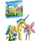 PLAYMOBIL 71842 Magic Unicorns: Sammeleinhorn Sonnenscheinblüte mit Fee, Konstruktionsspielzeug 