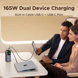 UGREEN PB726 20.000mAh 165W Powerbank mit einziehbarem Kabel 