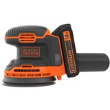 BLACK+DECKER Akku-Exzenterschleifer BDCROS18-QW, 18Volt orange/schwarz, Li-Ionen Akku 1,5Ah