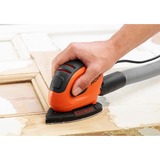 BLACK+DECKER Kompakt-Mouse BEW230K-QS, Deltaschleifer orange/schwarz, 55 Watt, Koffer