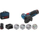 Bosch Akku-Winkelschleifer GWS 12V-76 Professional, 12Volt blau/schwarz, 2x Li-Ionen Akku 2,0Ah