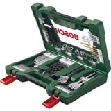 Bosch Heimwerken & Garten V-Line TiN-Bohrer- und Bit-Set, 83-teilig, Bohrer- & Bit-Satz grün, mit Rollgabelschlüssel