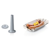 Bosch Home Fleischwolf ProPower MFW45020 weiß/grau, 500 Watt, Wurstfüller- und Kebbe-Aufsatz