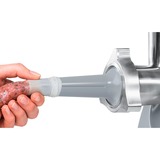 Bosch Home Fleischwolf ProPower MFW45020 weiß/grau, 500 Watt, Wurstfüller- und Kebbe-Aufsatz