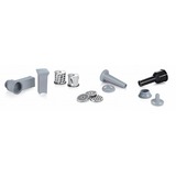 Bosch Home Fleischwolf ProPower MFW67440 silber/schwarz, 700 Watt, Schnitzler-, Wurstfüller- und Kebbe-Aufsatz