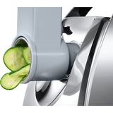 Bosch Home Fleischwolf ProPower MFW67440 silber/schwarz, 700 Watt, Schnitzler-, Wurstfüller- und Kebbe-Aufsatz