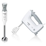 Bosch Home Handmixer ErgoMixx MFQ36470 weiß/grau, 450 Watt, mit Mixfuß und Becher