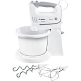 Bosch Home Handmixer ErgoMixx standn'bowl MFQ36460 weiß/grau, 450 Watt, mit Schüssel und Geräteständer