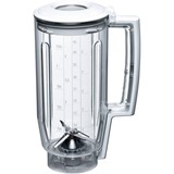 Bosch Home Mixeraufsatz MUZ5MX1, Kunststoff weiß/transparent, 1,25 Liter, für Küchenmaschine MUM Serie 2, MUM Serie 4, MUM5