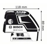 Bosch Kombilaser GCL 25 Professional, Kreuzlinienlaser blau/schwarz, Schutztasche