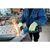 Bosch PRO Akku-Winkelschleifer BITURBO GWS 18V-15 C Professional solo blau/schwarz, ohne Akku und Ladegerät, in L-BOXX