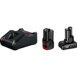 Bosch PRO Starter-Set 12V (1x GBA 12V 2.0Ah + 1 x GBA 12V 4.0Ah + GAL 12V-40 Professional) schwarz, 2x Akku + Ladegerät