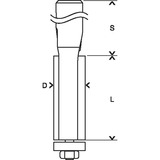 Bosch Professional Bündigfräser Expert for Wood Laminate, Ø 12,7mm Schaft Ø 8mm, zweischneidig, Anlaufkugellager unten