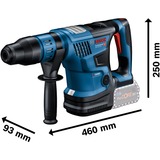 Bosch Professional PRO Akku-Bohrhammer BITURBO GBH 18V-36 C Professional solo blau/schwarz, ohne Akku und Ladegerät, Bluetooth Modul, im Koffer