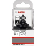 Bosch Professional PRO Wood Abrundfräser, Radius 10mm Schaft Ø 8mm, zweischneidig, Anlaufkugellager
